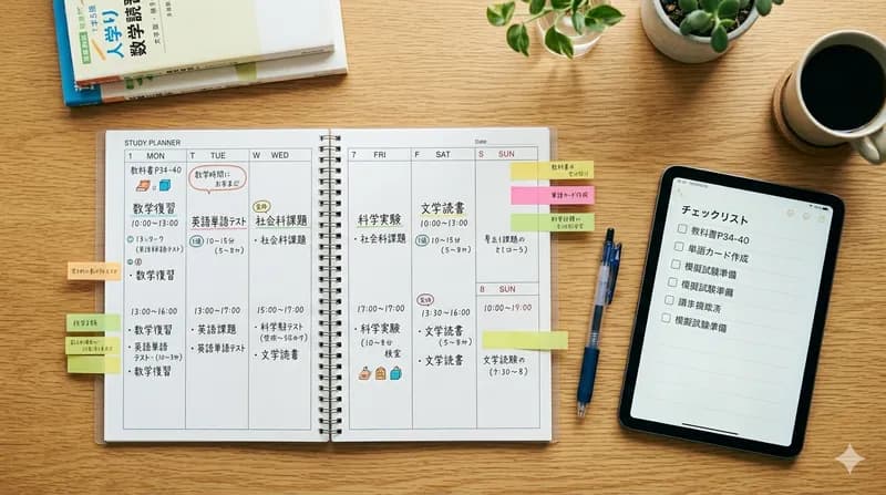 週次の学習計画で「何をやるか」に迷わない